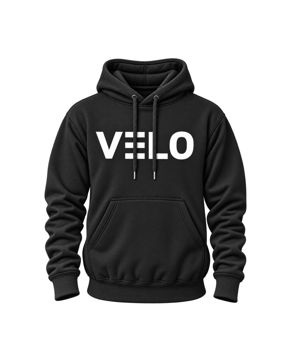 YAKUDO VELO black hoodie with VELO logo