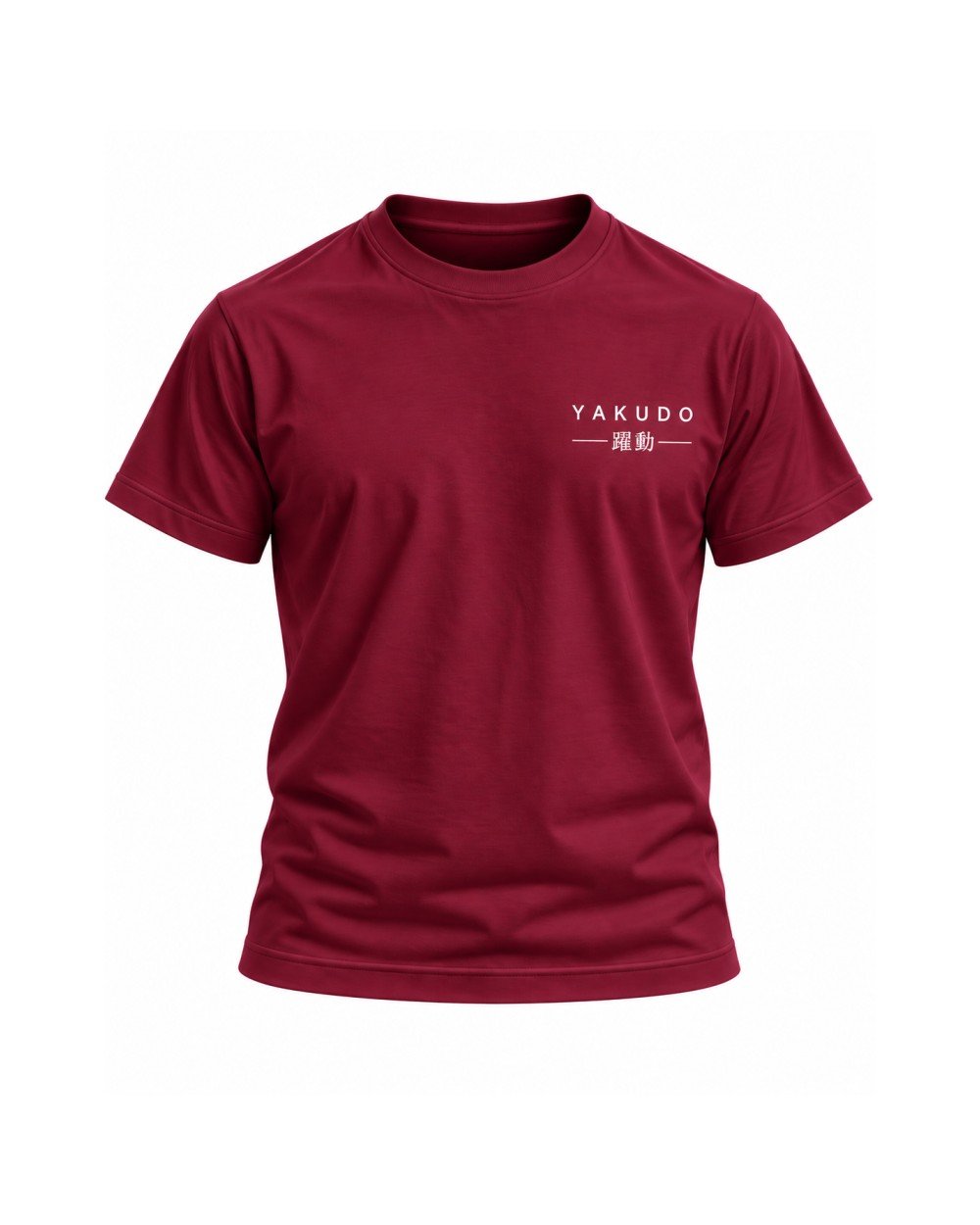 YAKUDO burgundy lifestyle T-shirt